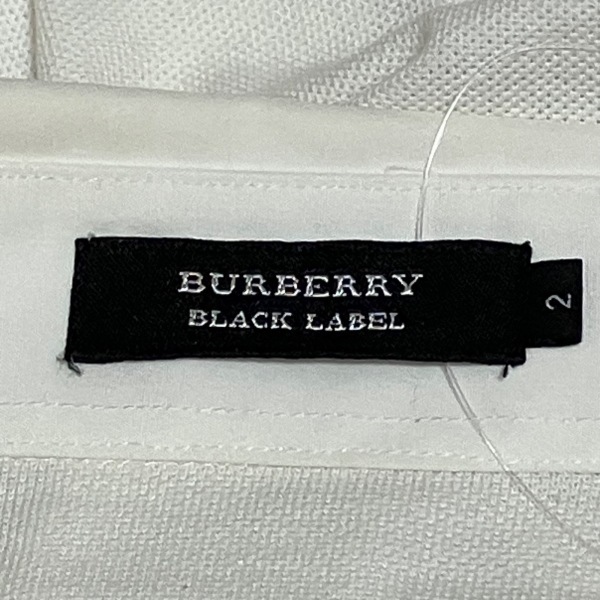 バーバリーブラックレーベル Burberry Black Label 半袖ポロシャツ サイズ2 M - 白×アイボリー×マルチ メンズ チェック柄 トップス_画像3