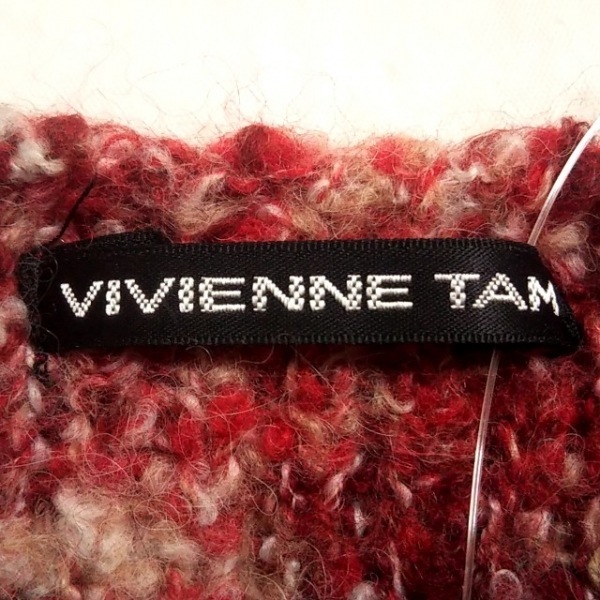 ヴィヴィアンタム VIVIENNE TAM 長袖セーター サイズ0 XS - レッド×白×マルチ レディース Vネック トップス_画像3