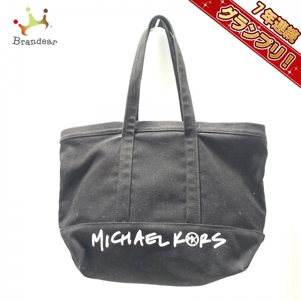 人気の贈り物が大集合 マイケルコース MICHAEL KORS トートバッグ - キャンバス 黒×白 ロゴプリント バッグ その他 人気の贈り物が大集合 マイケルコース MICHAEL KORS トートバッグ - キャンバス 黒×白 ロゴプリント バッグ その他