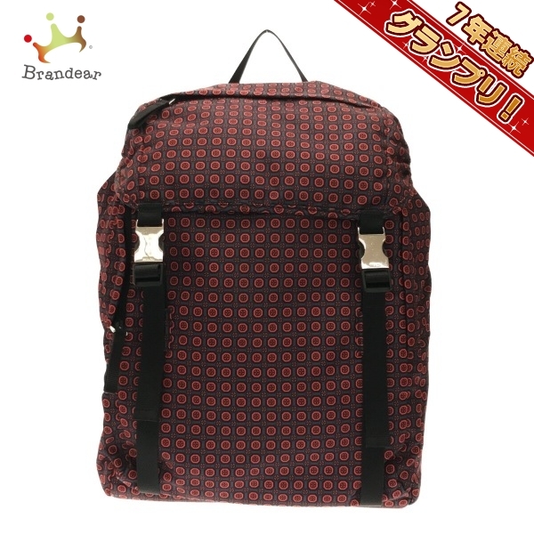 最も信頼できる プラダ バッグ 美品 ネイビー×レッド×黒 ナイロン