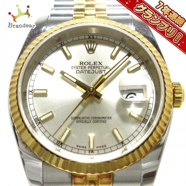 ROLEX(ロレックス) 腕時計 デイトジャスト 116233 メンズ SS×K18YG/2008.1ギャラ/24コマ シルバー_画像1