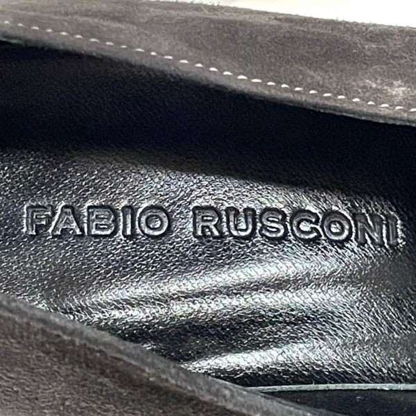 ファビオルスコーニ FABIO RUSCONI パンプス 38 - スエード ダークグレー レディース オープントゥ 靴_画像5