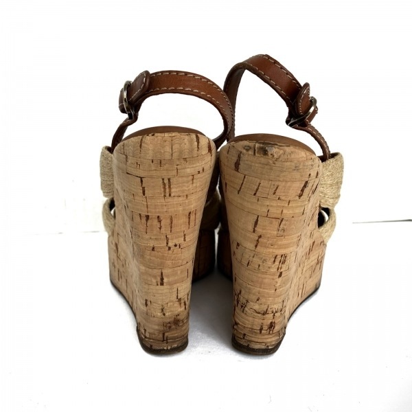  Dolce and Gabbana DOLCE&GABBANA sandals 36 - flax beige × dark brown lady's shoes 