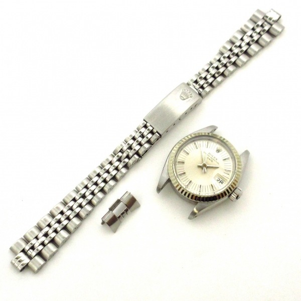 ROLEX(ロレックス) 腕時計 オイスターパーペチュアルデイト 6917 レディース SS×K18WG/プラ風防/19コマ シルバー_画像2