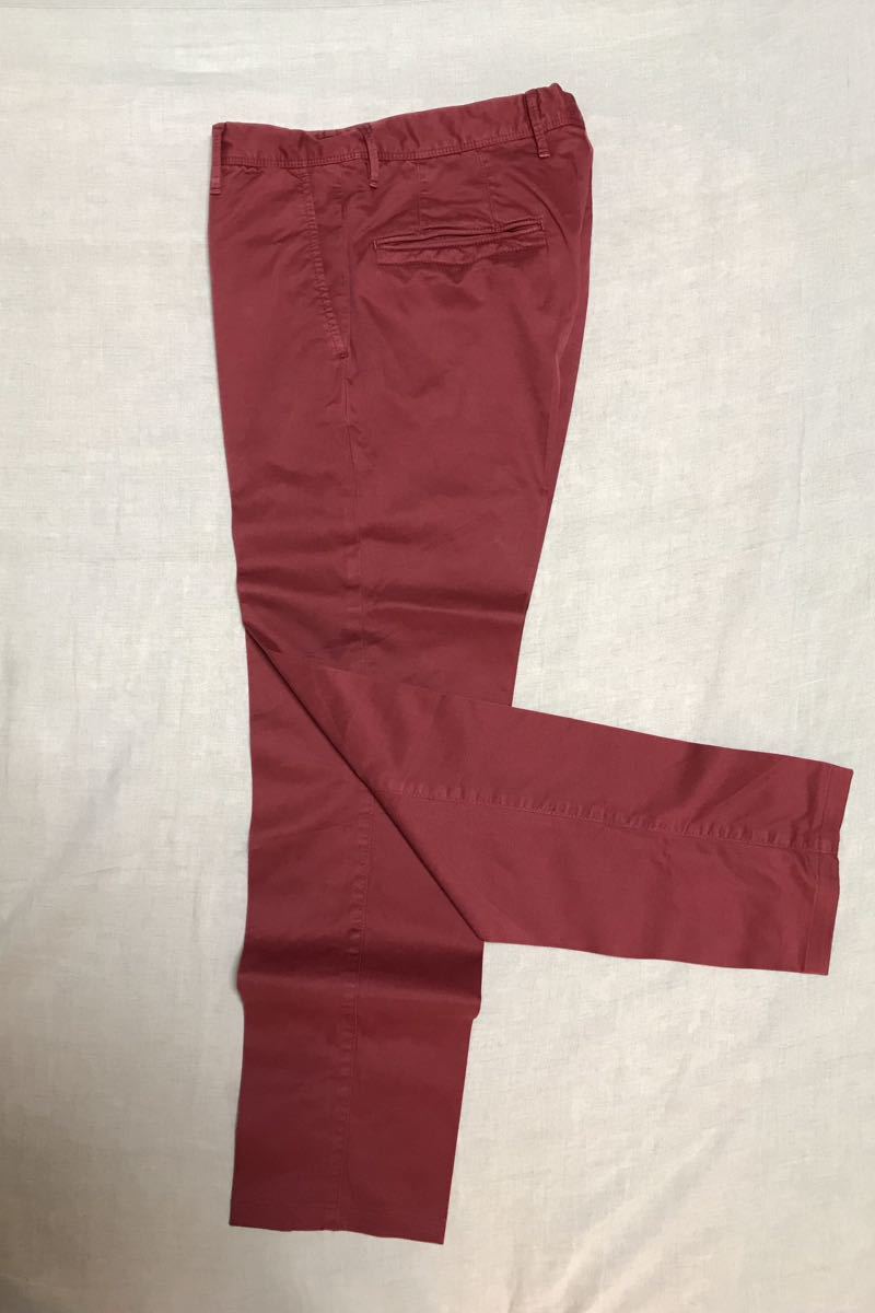 INCOTEX SLACKS INCOTEX slacks cotton pants 100 type bordeaux red men's size30 -inch 