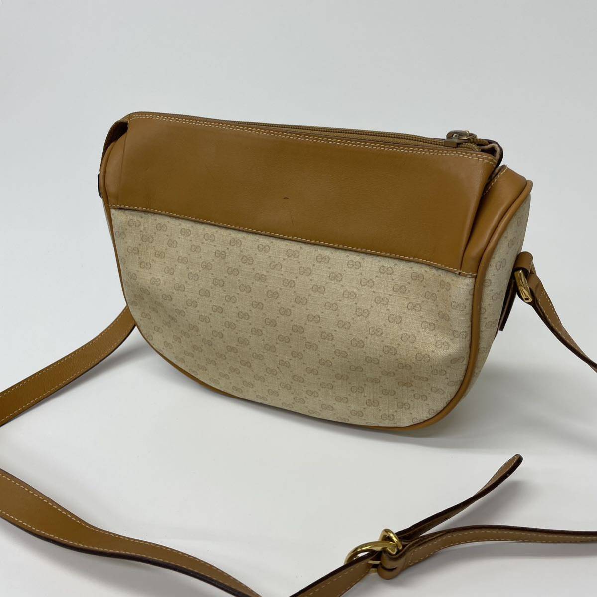 1円 ヴィンテージ GUCCI オールドグッチ マイクロGG ショルダーバッグ
