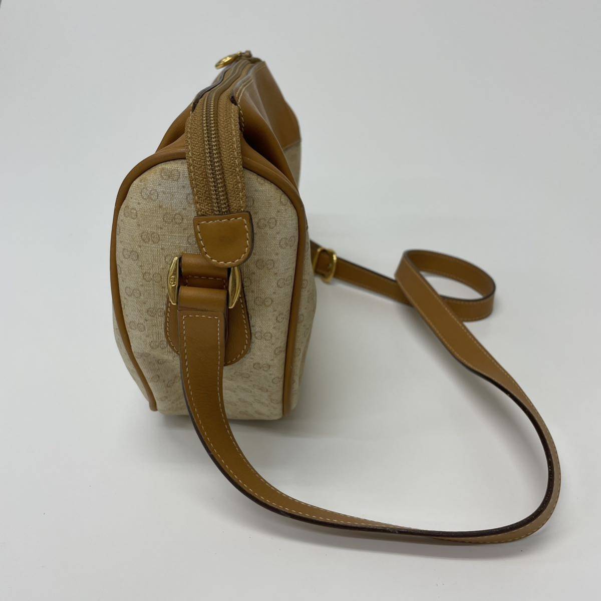 1円 ヴィンテージ GUCCI オールドグッチ マイクロGG ショルダーバッグ
