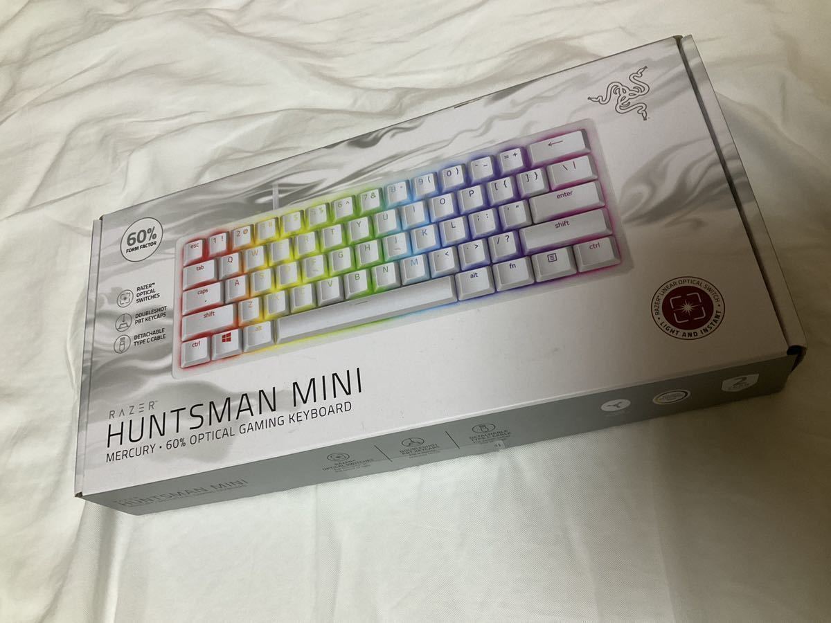 Razer Huntsman Mini 小型 ゲーミングキーボード Mercury White