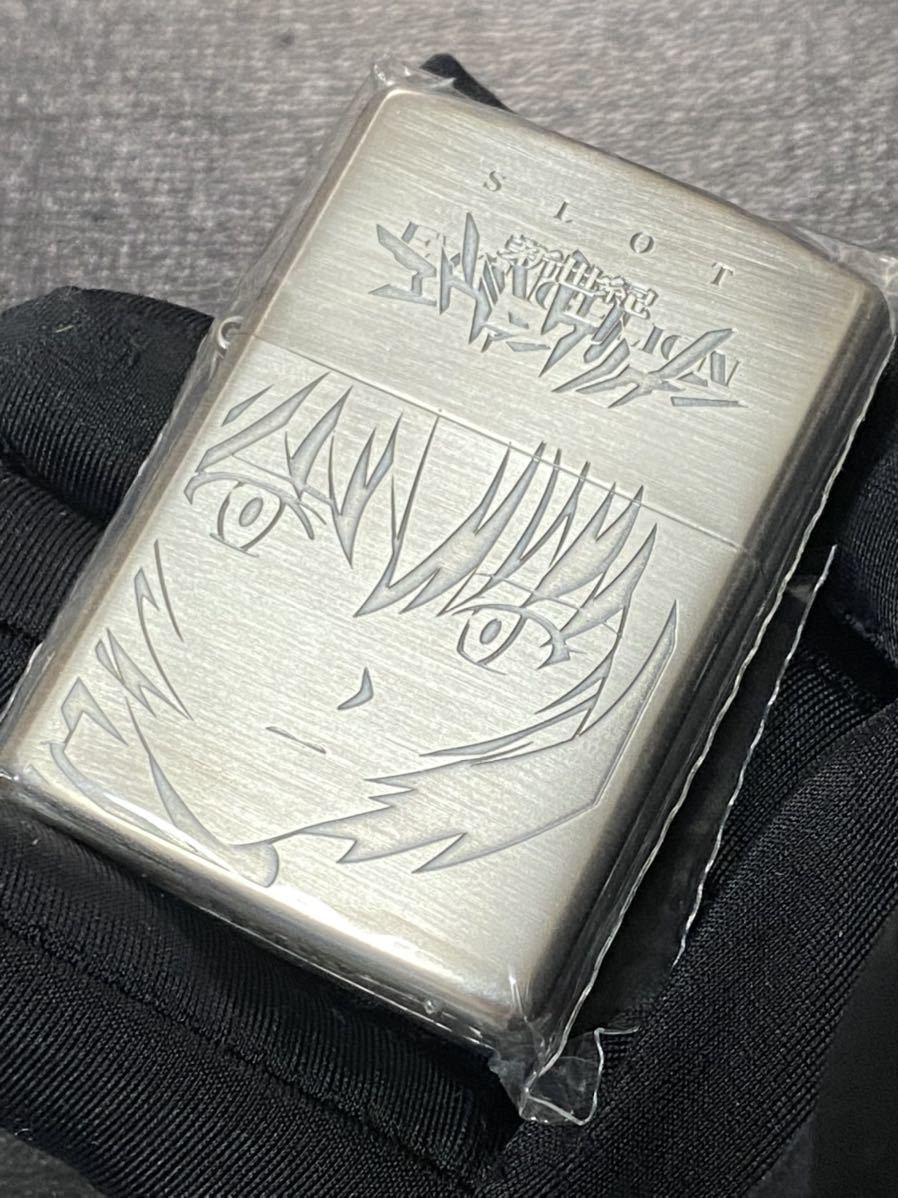 zippo エヴァンゲリオン 綾波レイ 特殊加工 両面刻印 希少モデル 2005年製 REI EVANGELION ケース 保証書付き_画像2