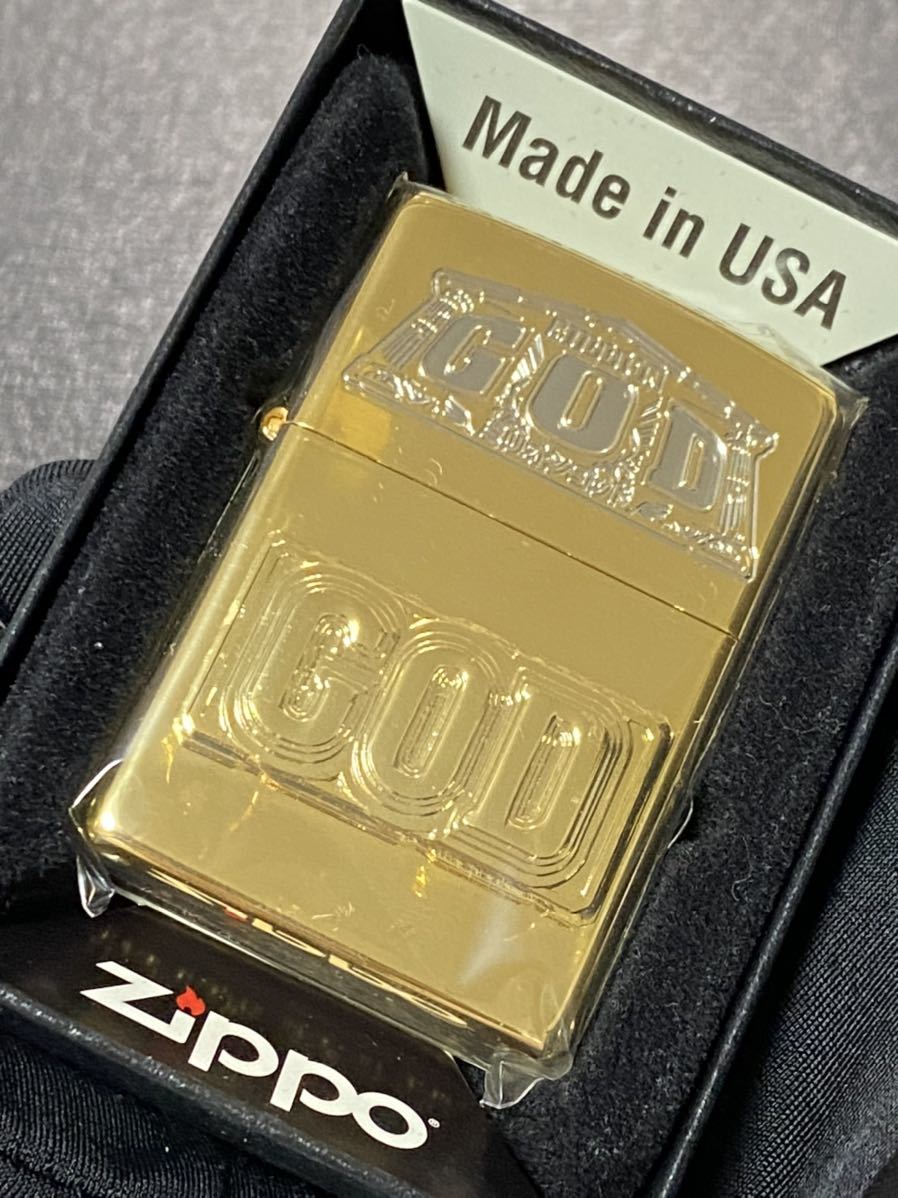 zippo ミリオンゴッド 立体メタル ゴールド 希少モデル 2019年製 ②