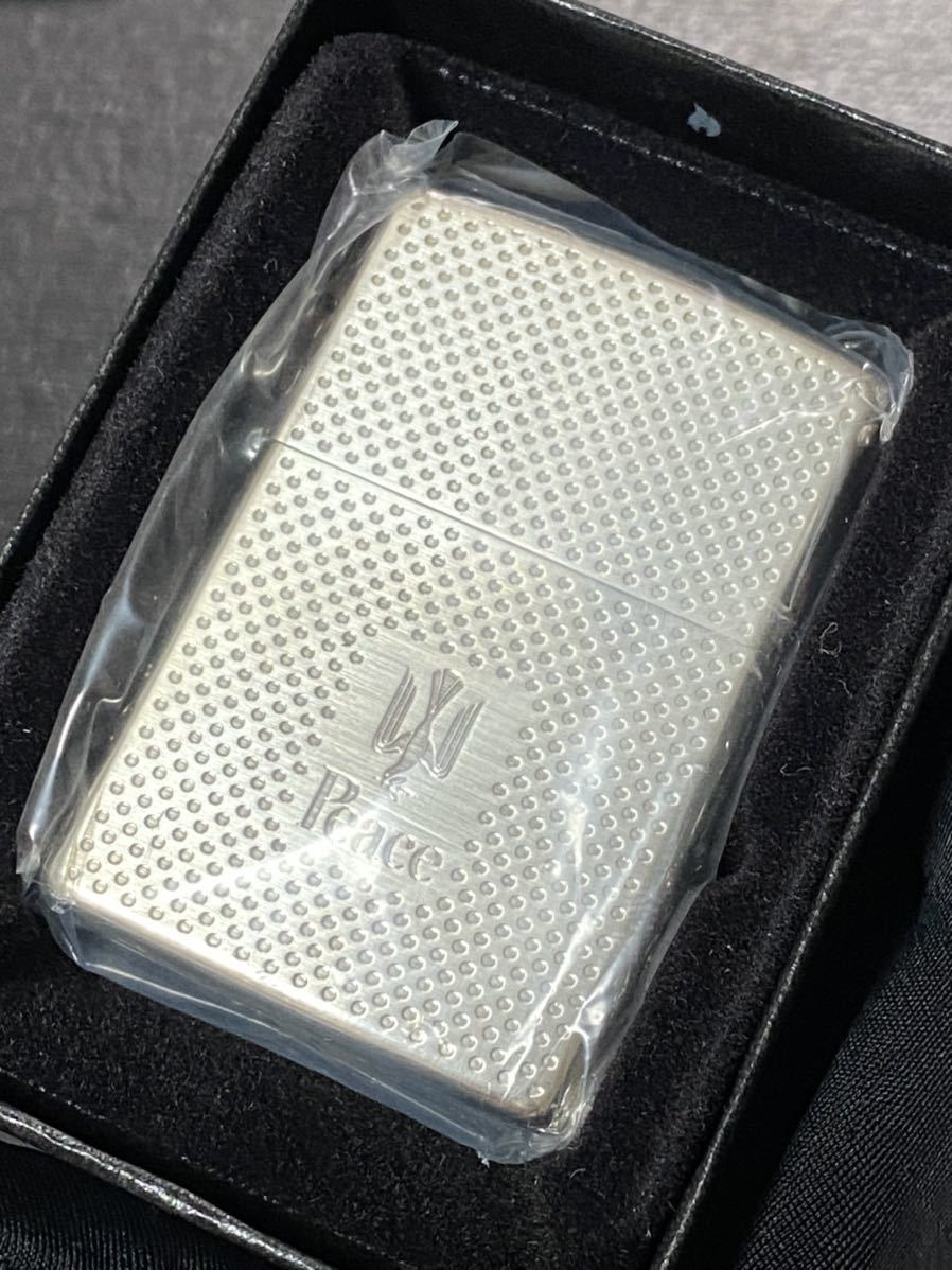 zippo ピース 特殊刻印 限定品 希少モデル 2015年製 Peace ケース 保証書付き_画像1