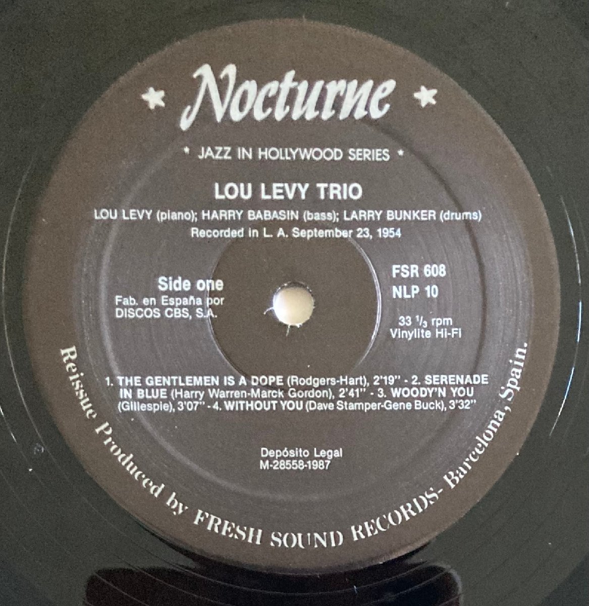 LPA22311 ルー・レヴィー・トリオ / THE LOU LEVY TRIO 輸入盤LP 盤良好 スペインの画像3