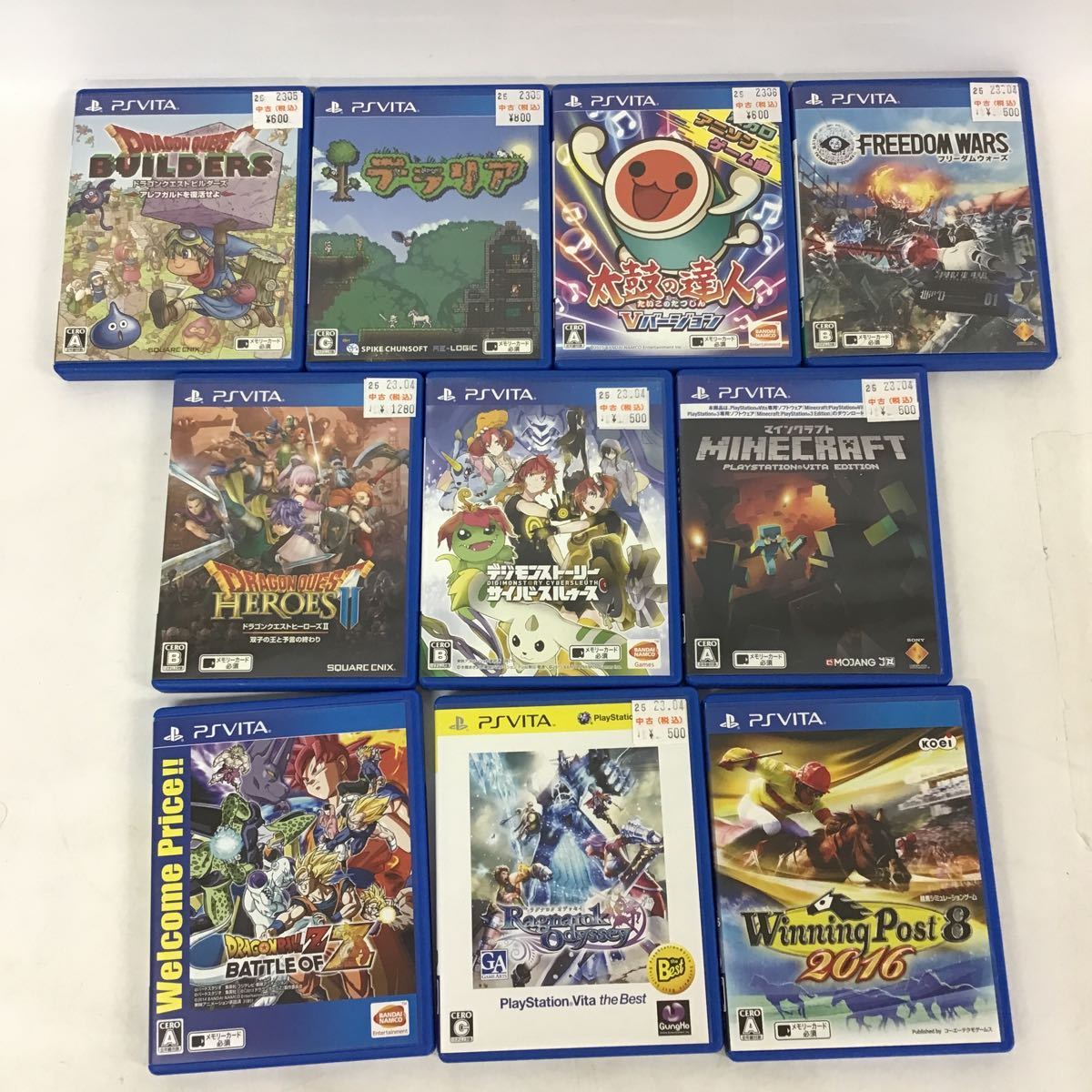 33 中古品 PS Vita ソフト 太鼓の達人 マインクラフト ドラゴンボールZ