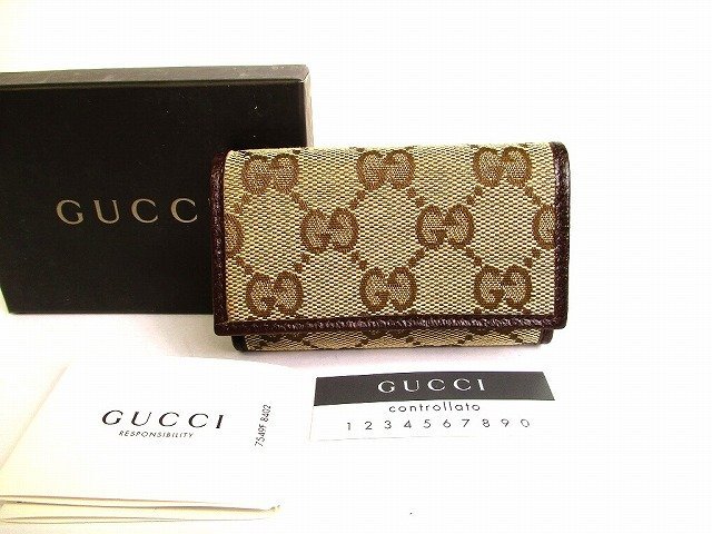 翌日発送可能】 キーケース 6連 GGキャンバス GUCCI グッチ 【未使用