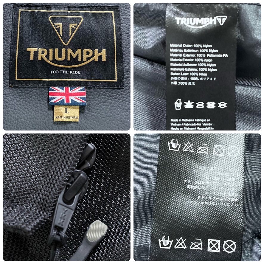 未使用品☆TRIUMPH トライアンフ レディース メッシュジャケット ブラック/L ◆バイク スクランブラー ボンネビル スピードツイン_画像10