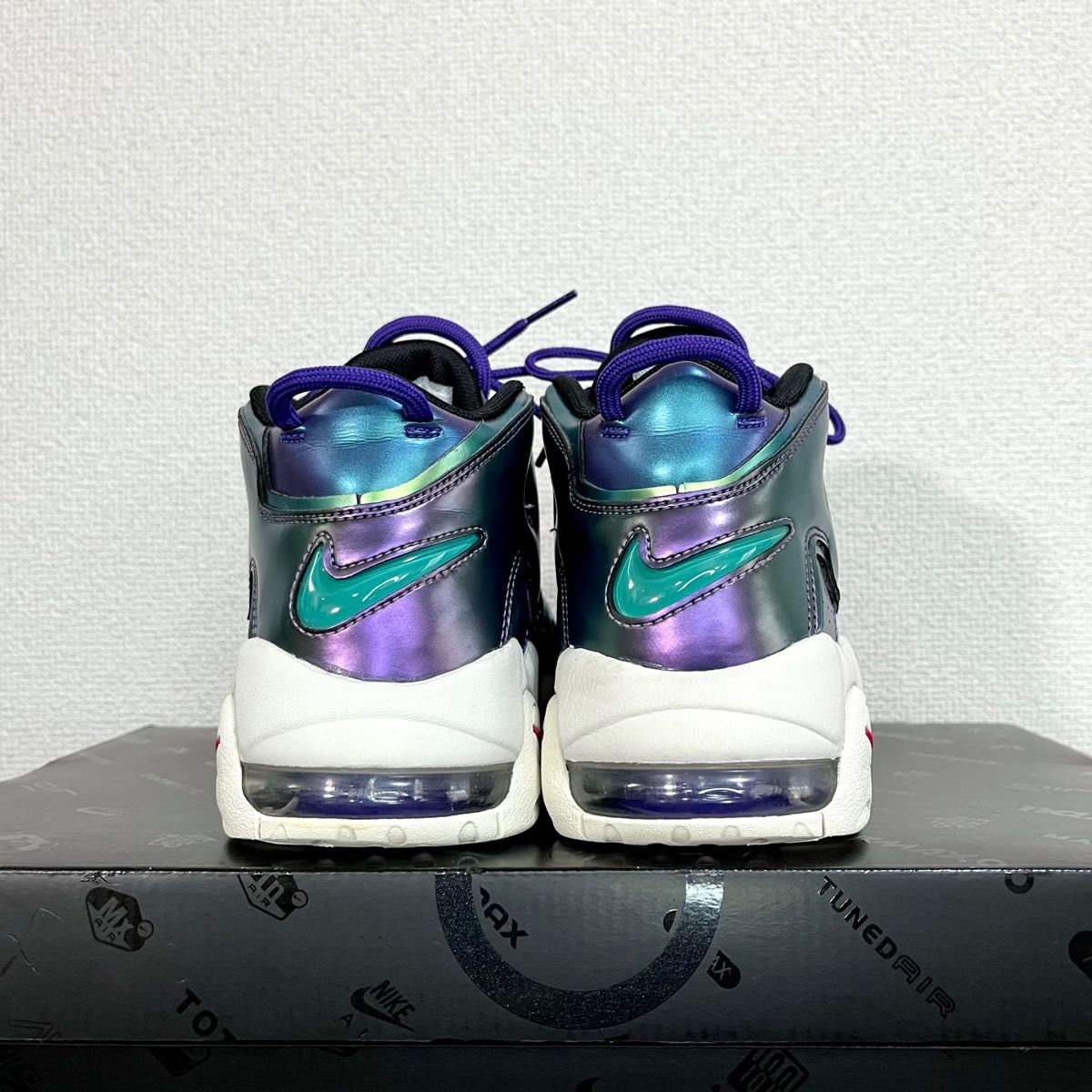 美品希少 海外限定 ナイキ エアモアアップテンポ モアテン 24.5cm パープル NIKE AIR MORE UPTEMPO