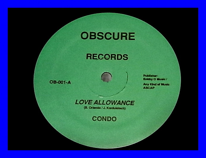 Condo/Love Allowance/Bobby O/US Original/5点以上で送料無料、10点以上で10%割引!!!/12'_画像1