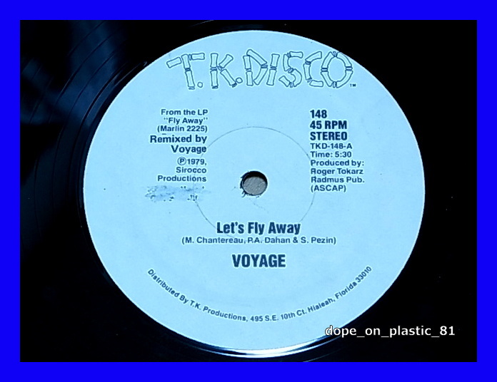 Voyage / Let's Fly Away / Gone With The Music/プロモ/US Original/5点以上で送料無料、10点以上で10%割引!!!/12'_画像2