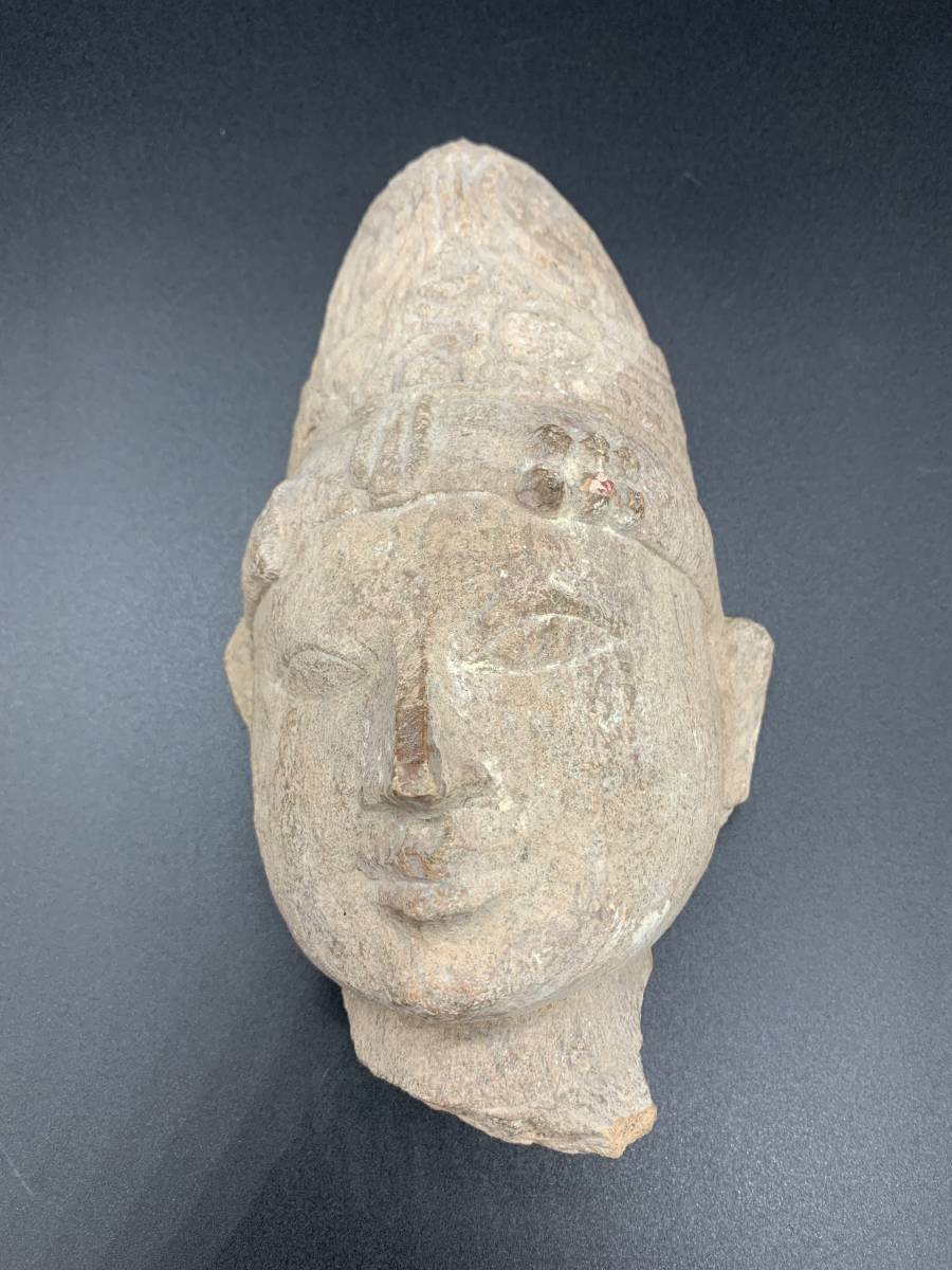 仏教美術 仏頭 石像 顔 レリーフ | JChere雅虎拍卖代购