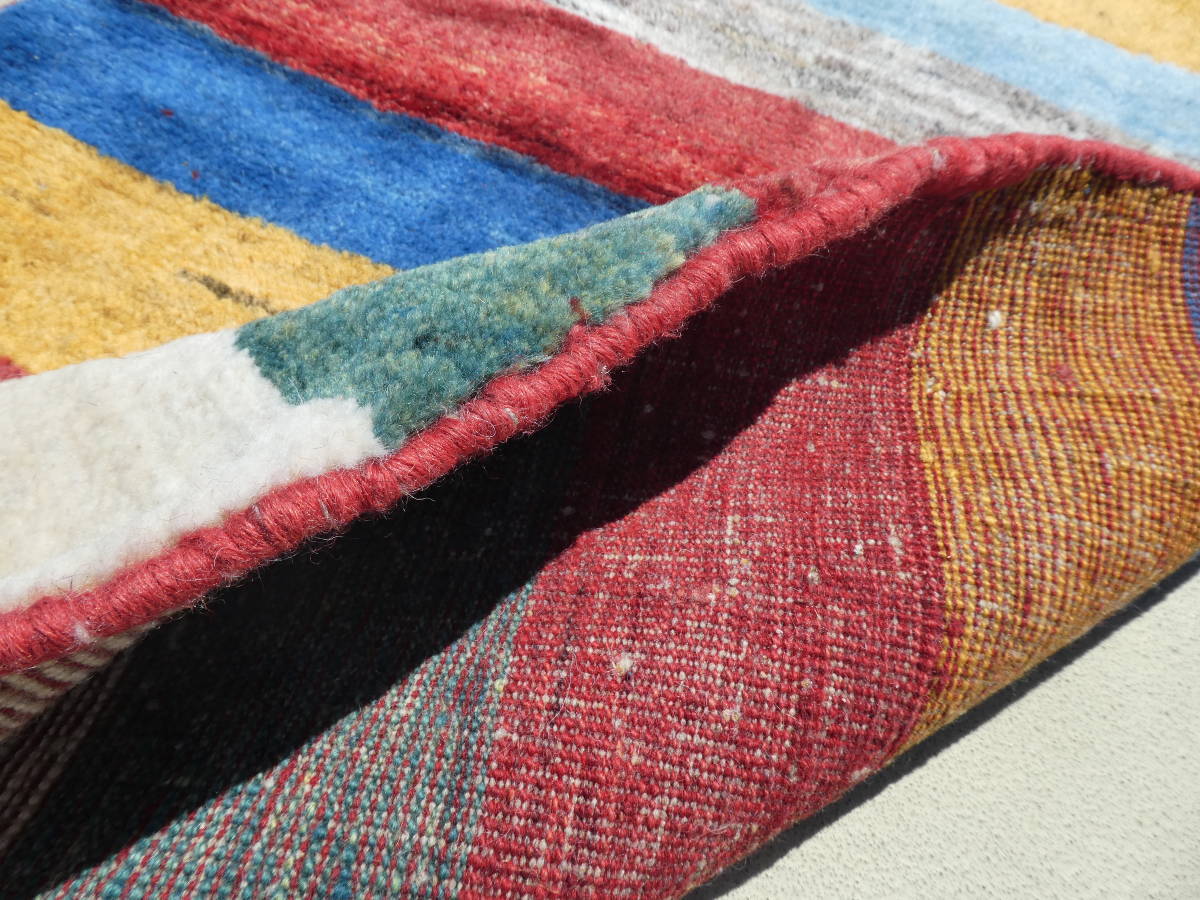 ギャッベ◆ペルシャ絨毯◆アンティーク 家具◆北欧◆骨董◆茶道 華道◆ Tお１７５_画像4