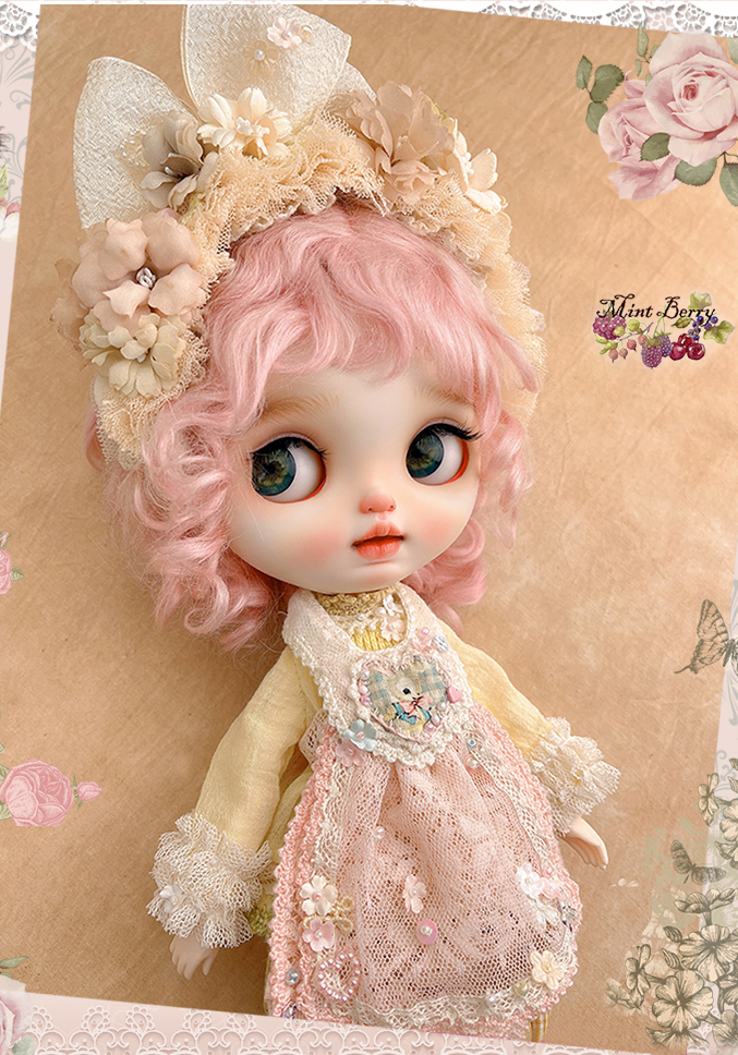 Mint berry** Blythe ブライスのお洋服セット** Smiling Bunny ** 13点