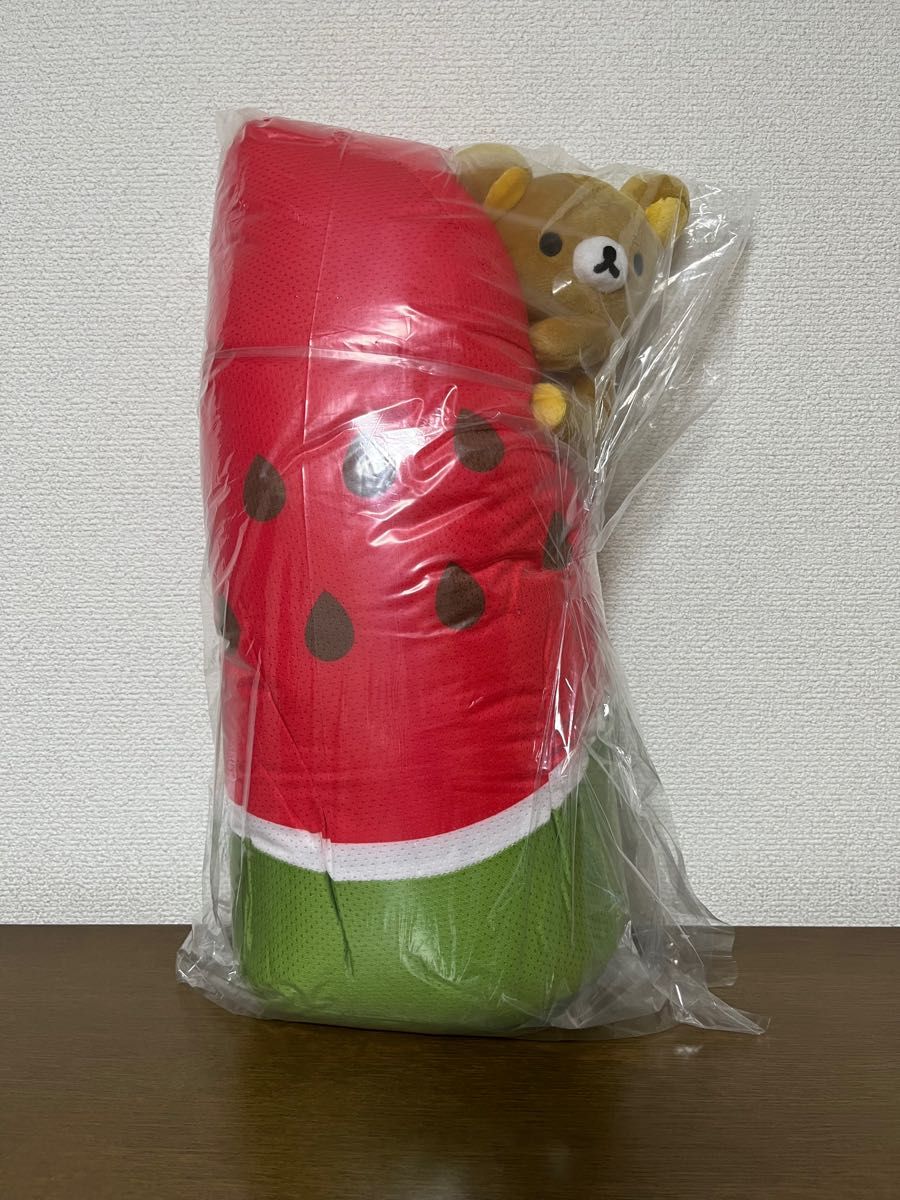 リラックマ ひんやりスイカBIGぬいぐるみ コリラックマ 全2種セット クッション 接触冷感素材 ジャンボ グッズ プライズ