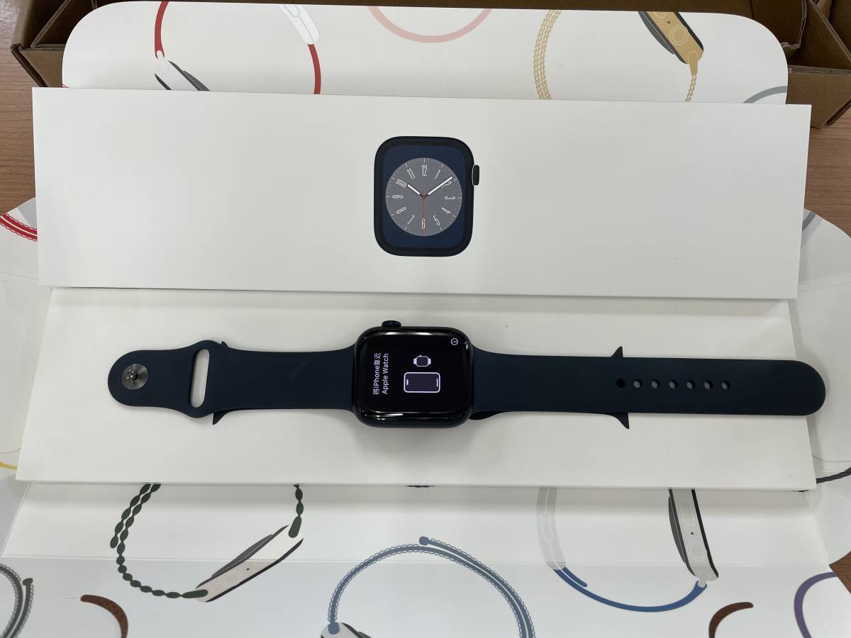 アップル】Apple Watch Series 8（GPSモデル）- 45mm ミッドナイト