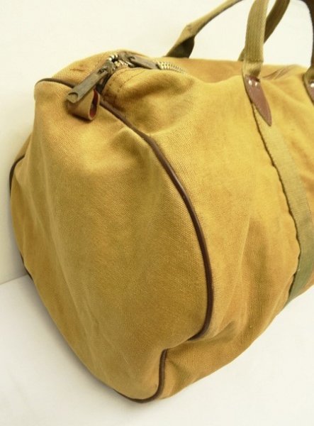 70s Vintage UNKNOWN heavy парусина сумка "Boston bag" WESTEX Zip хаки VINTAGE 70 годы America производства L.L.Bean