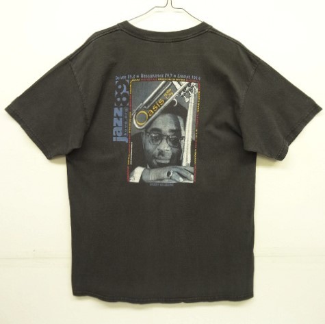 00s ヴィンテージ DIZZY GILLESPIE by TED WILLIAMS OASIS IN THE CITY 半袖 Tシャツ ブラック VINTAGE 00年代 JAZZ