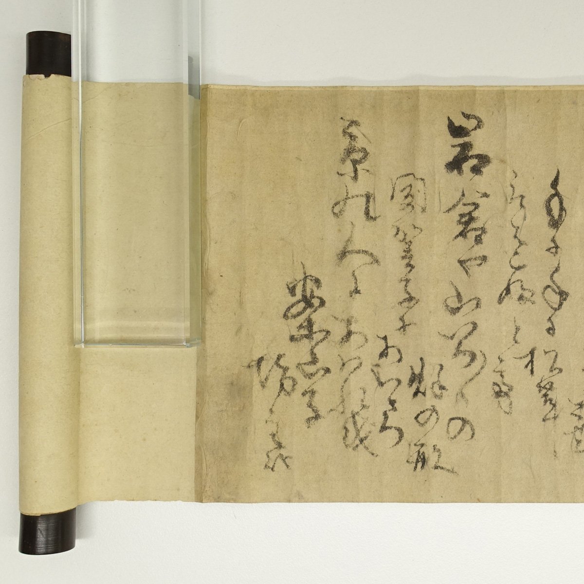 【真作】喜聞◆『宝井其角(榎本其角) 俳句書巻物』　1巻 古筆 古文書 古書 書状 消息 書簡 俳人 俳諧 松尾芭蕉の弟子 茶道 茶掛軸 江戸中期_画像2