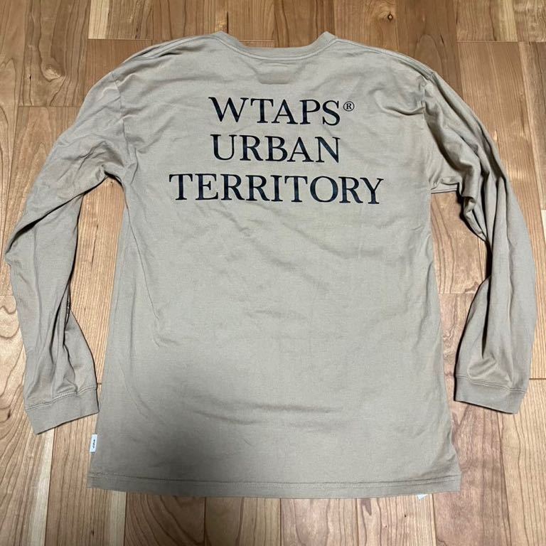 WTAPSダブルタップスURBANTERRITORYロンTシャツサイズ2ベージュ_画像1