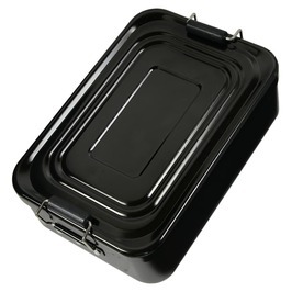  коробка для завтрака алюминиевый ланч box застежка имеется 1 уровень прямоугольник [ черный ] ланч товары кемпинг уличный пикник . пара 