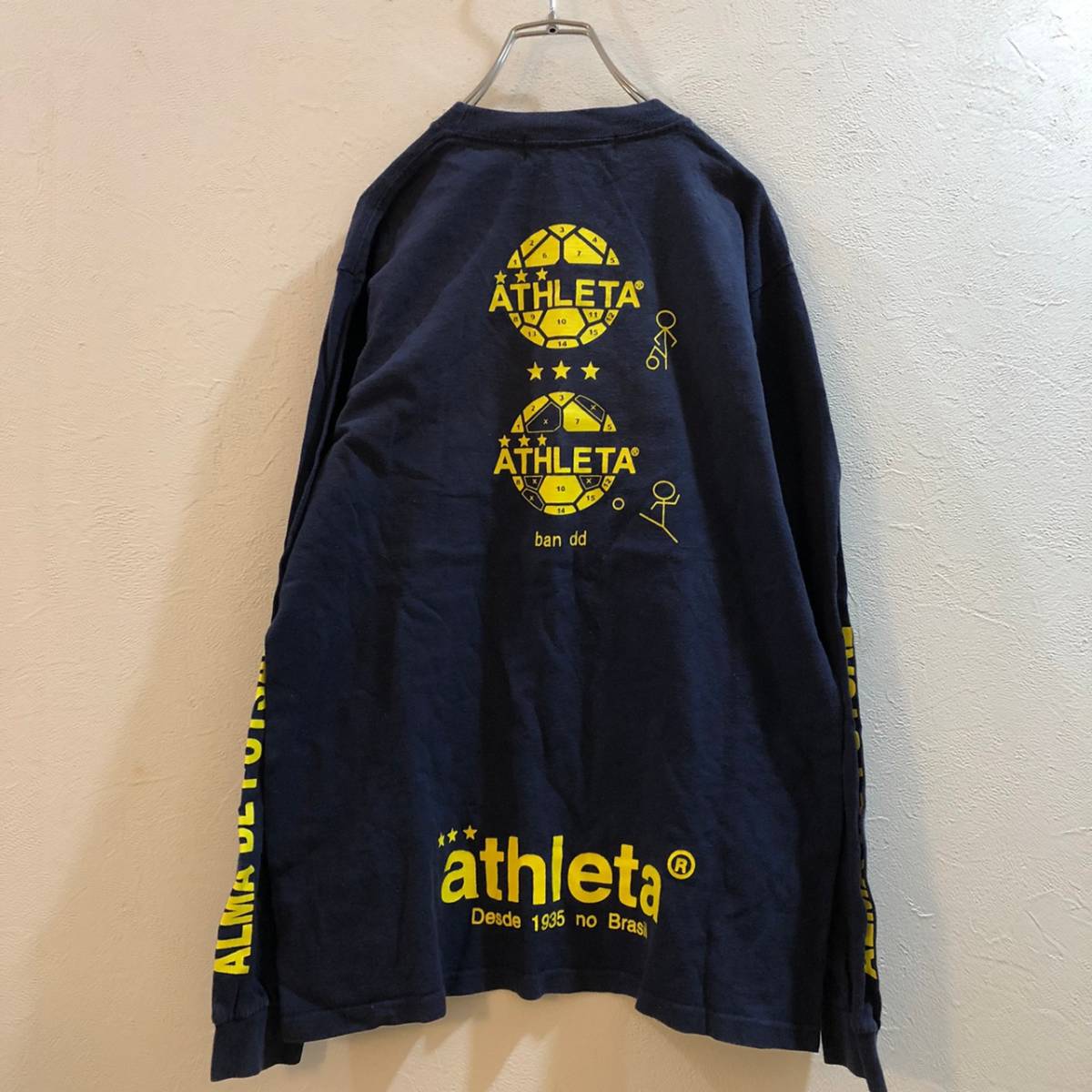 ATHLETA/アスレタ 長袖ロングTシャツ サッカー ネイビー 紺 メンズ M_画像4