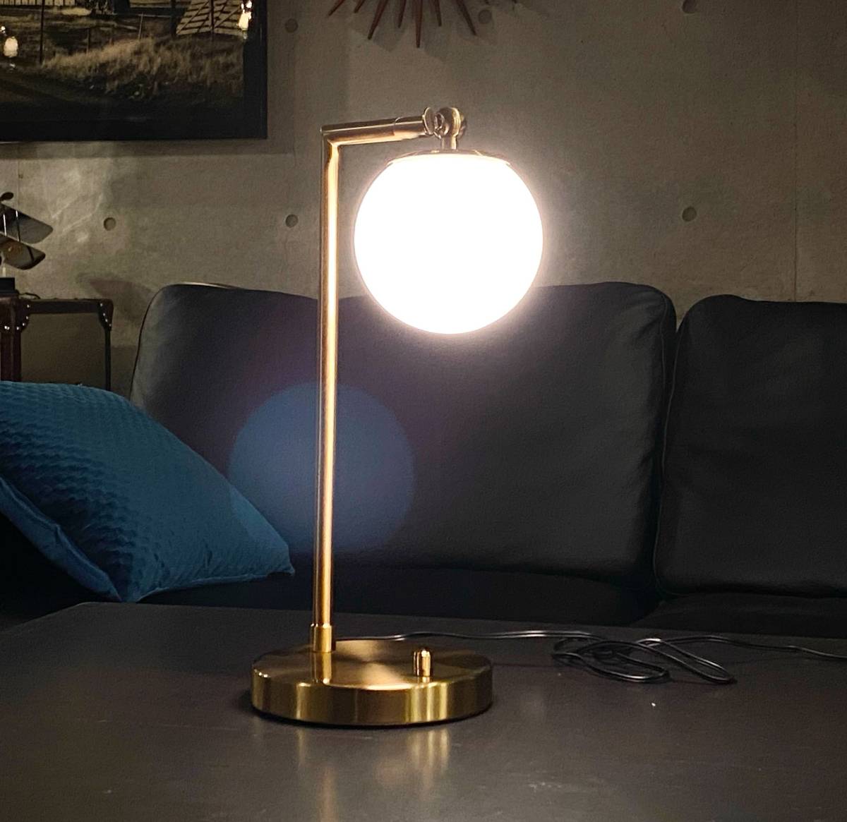 ガラスボールテーブルランプ(検索,midcentury,ミッド ガラスボールテーブルランプ(検索,midcentury,ミッド