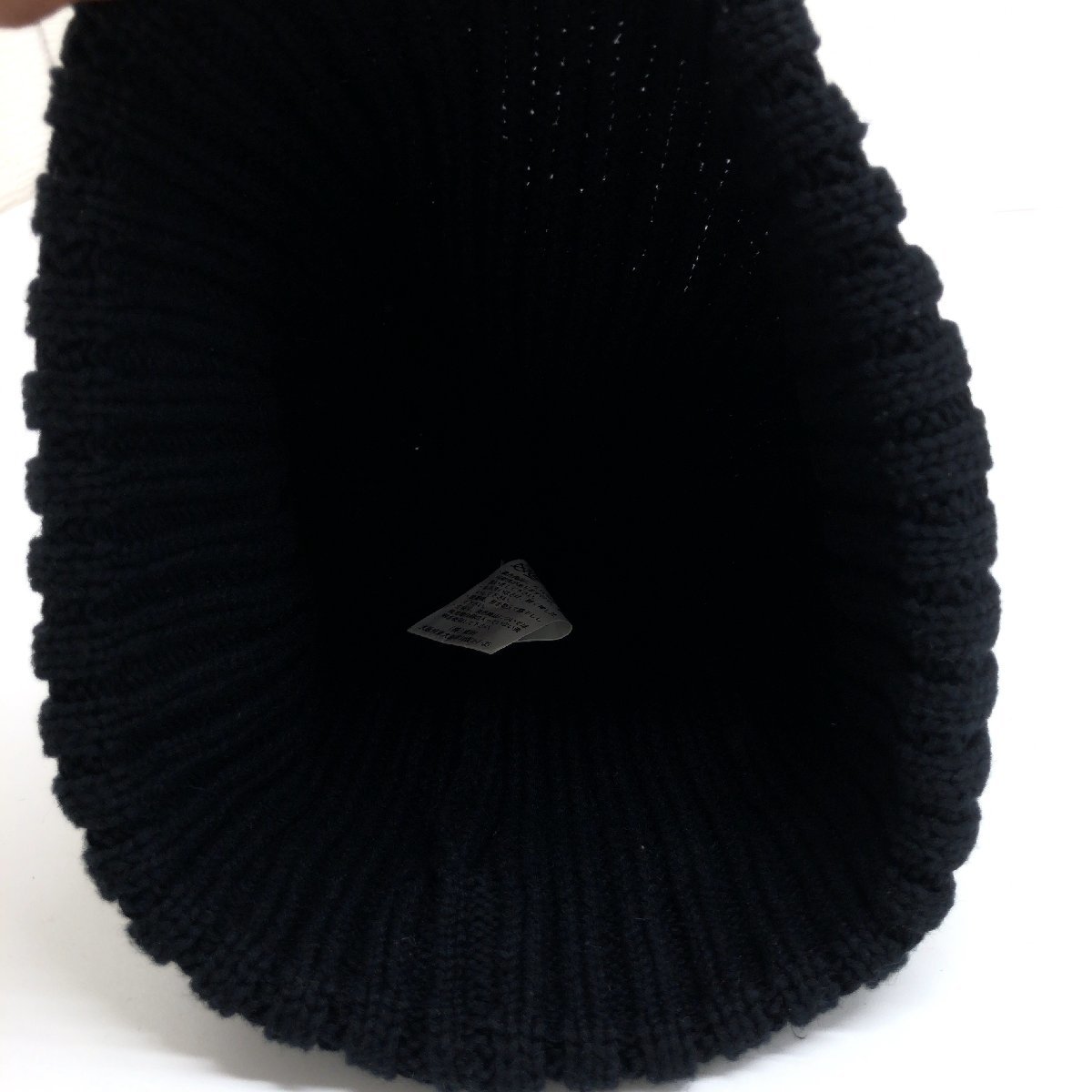 Norm core ノームコア 麻 リネンブレンド ロゴワッペン ニットキャップ F 濃紺 ネイビー 日本製 ニット帽 帽子 国内正規品 レディース_画像8