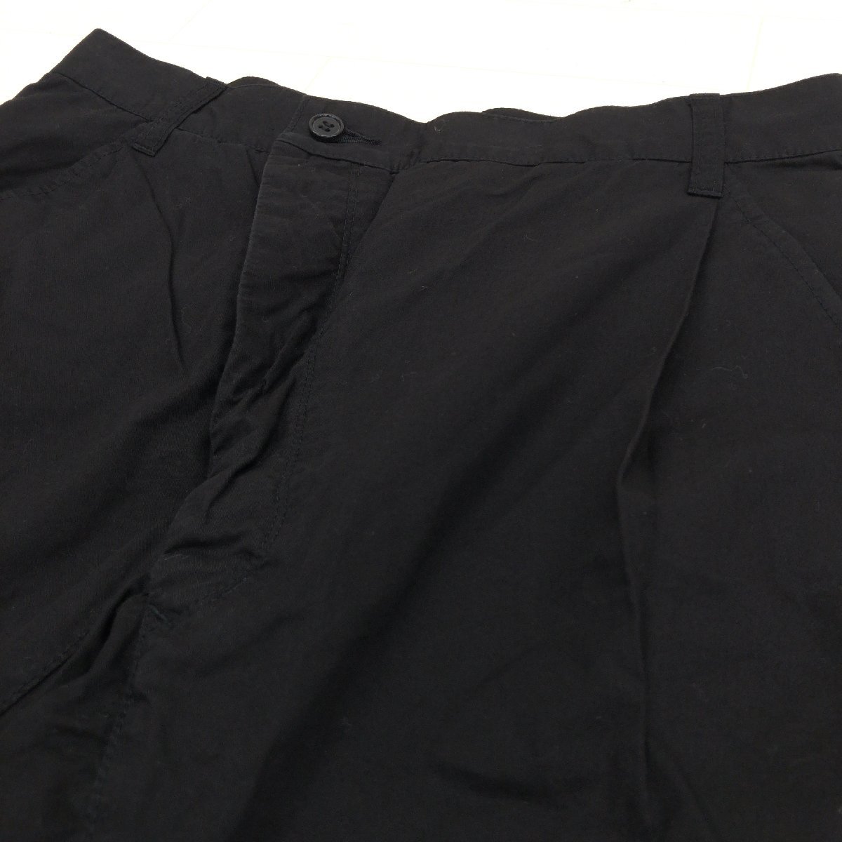 ZUCCa Zucca деформация высокий талия конические брюки S w72 чёрный черный сделано в Японии шт .. дизайн roll выше внутренний стандартный товар женский женский 