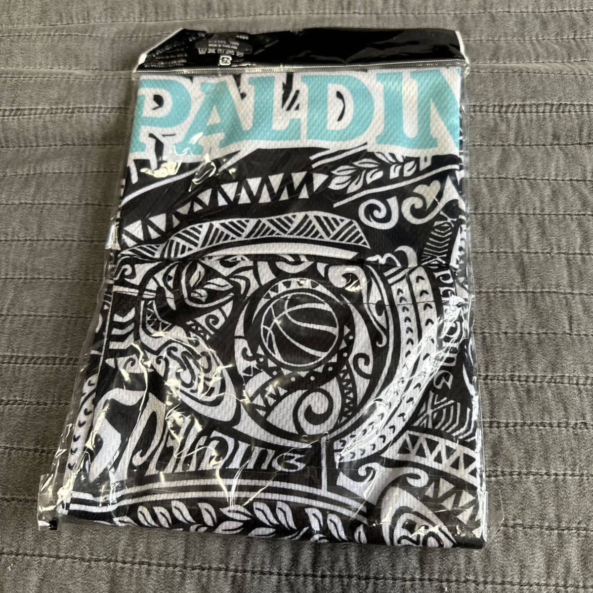  new goods Spalding SPALDING basketball bag napsak put on change mesh bag part . poly- ne Cyan black popular pattern 