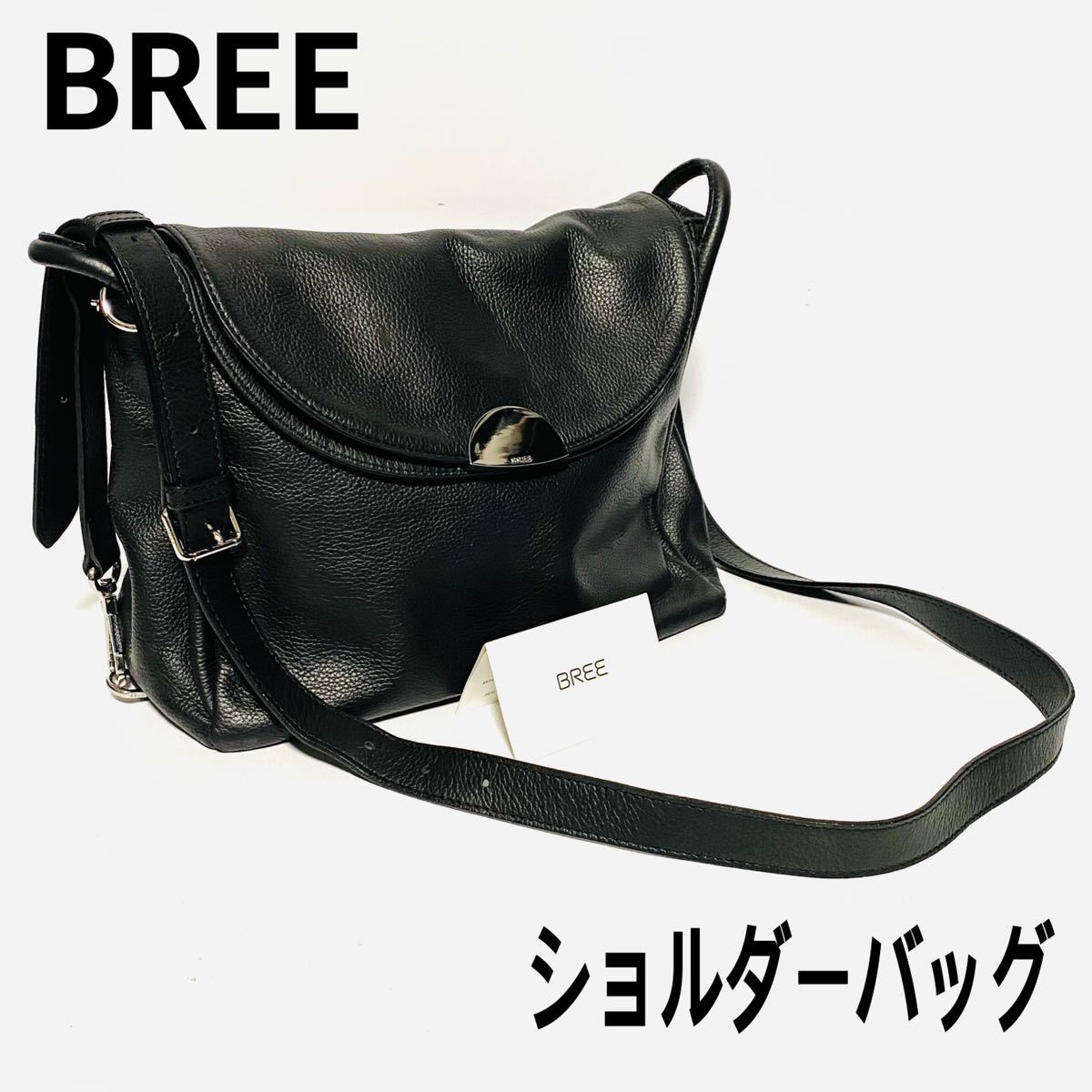 BREE ブリー レザー ショルダーバッグ メッセンジャーバッグ 男女兼用_画像1