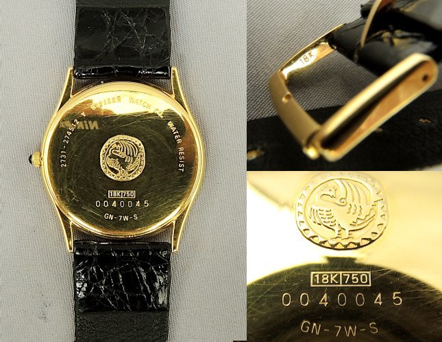 CITIZEN ASCENDA 18K 750 clementia et animus 18金 シチズン アセンダ K18Goldケース 18K尾錠 2731-274512 クオーツ Battery 中古品の画像7