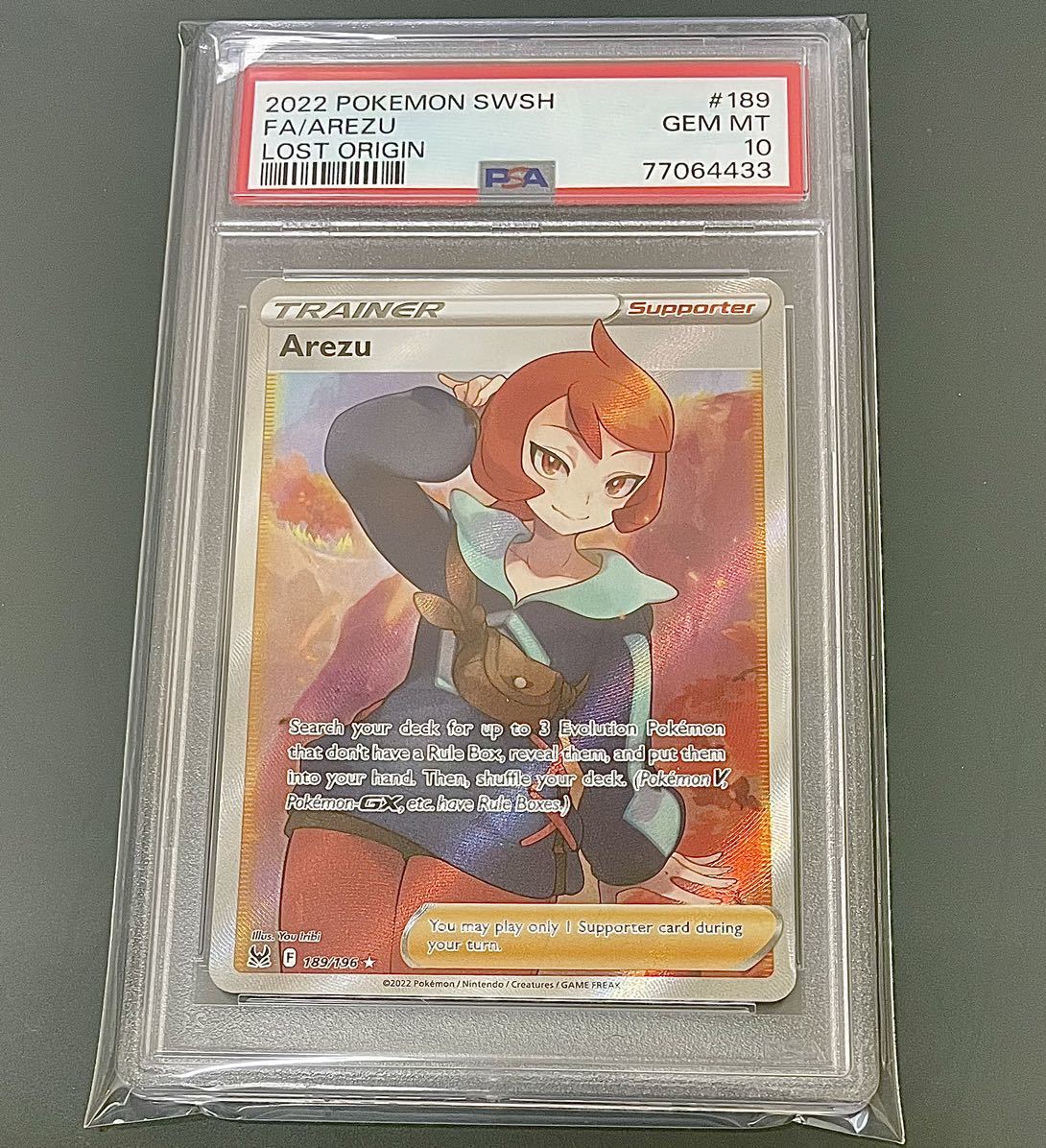 最愛 Full 海外版 キラ 189/196 英語版 ポケモンカード SR ヒナツ 【世界に163枚】PSA10 Art/Arezu Origin Lost シングルカード 最愛 Full 海外版 キラ 189/196 英語版 ポケモンカード SR ヒナツ 【世界に163枚】PSA10 Art/Arezu Origin Lost シングルカード