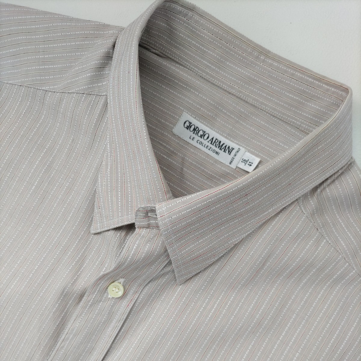 未使用級】GIORGIO ARMANI ジョルジオアルマーニ半袖シャツ41/Lサイズ
