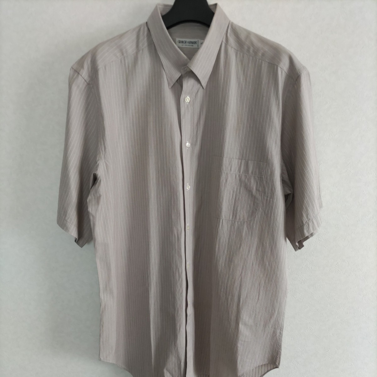 未使用級】GIORGIO ARMANI ジョルジオアルマーニ半袖シャツ41/Lサイズ