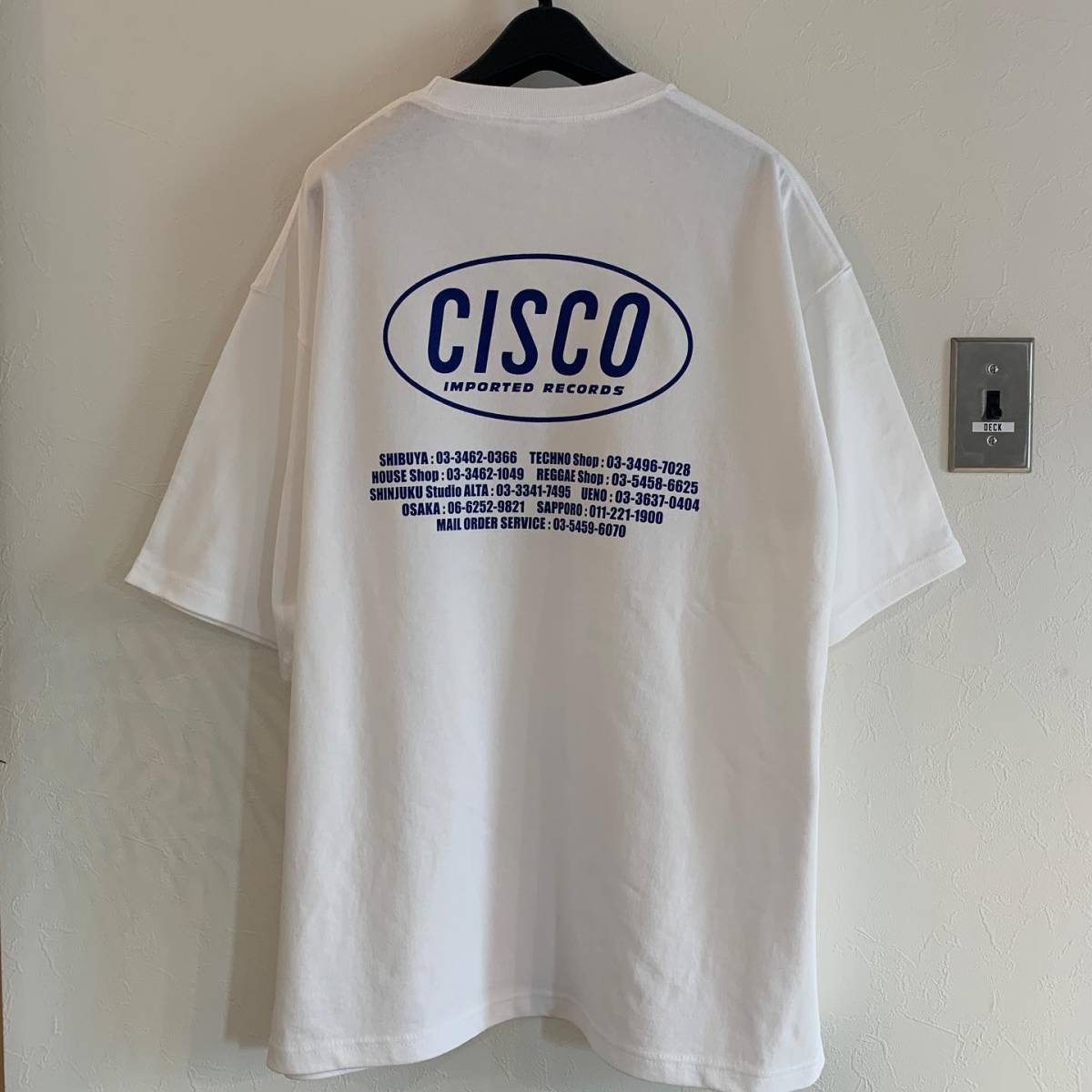 белый /M размер [CISCO RECORDS] Cisco запись тяжелый to футболка Bick Silhouette LAP T hip-hop T HIPHOP TECHNO Reggae