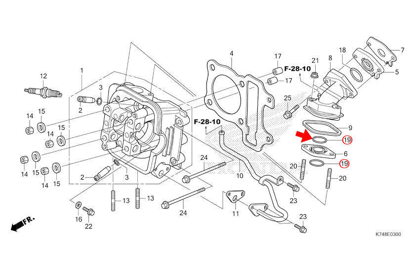 HONDA 純正 Navi110 O-リング 25.5×1.9 #91308-GFM-900_画像2