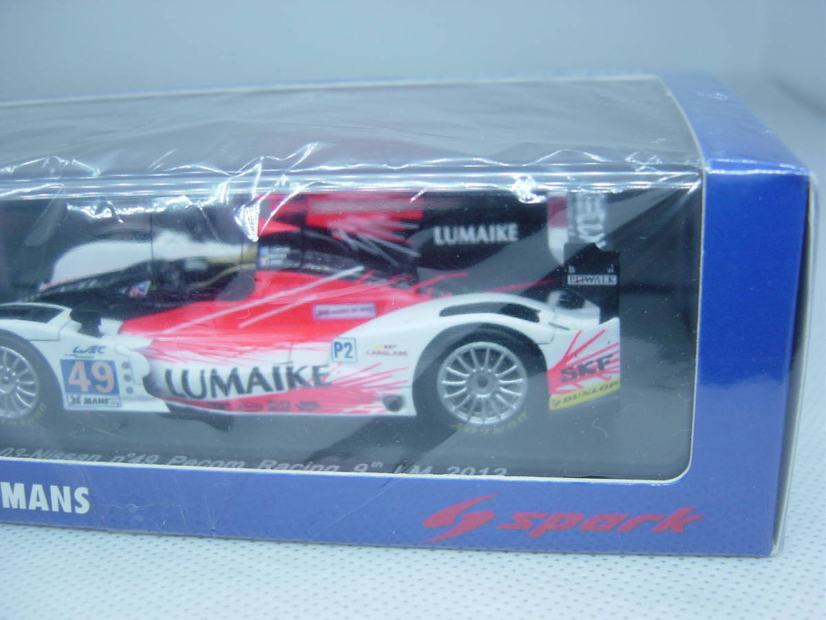 送料350円～ 【ケース割れ】spark 1/43 Oreca 03-Nissan Pecom Racing 9th LM 2012 #49 WEC P2 Le Mans 24h ル・マン_画像3