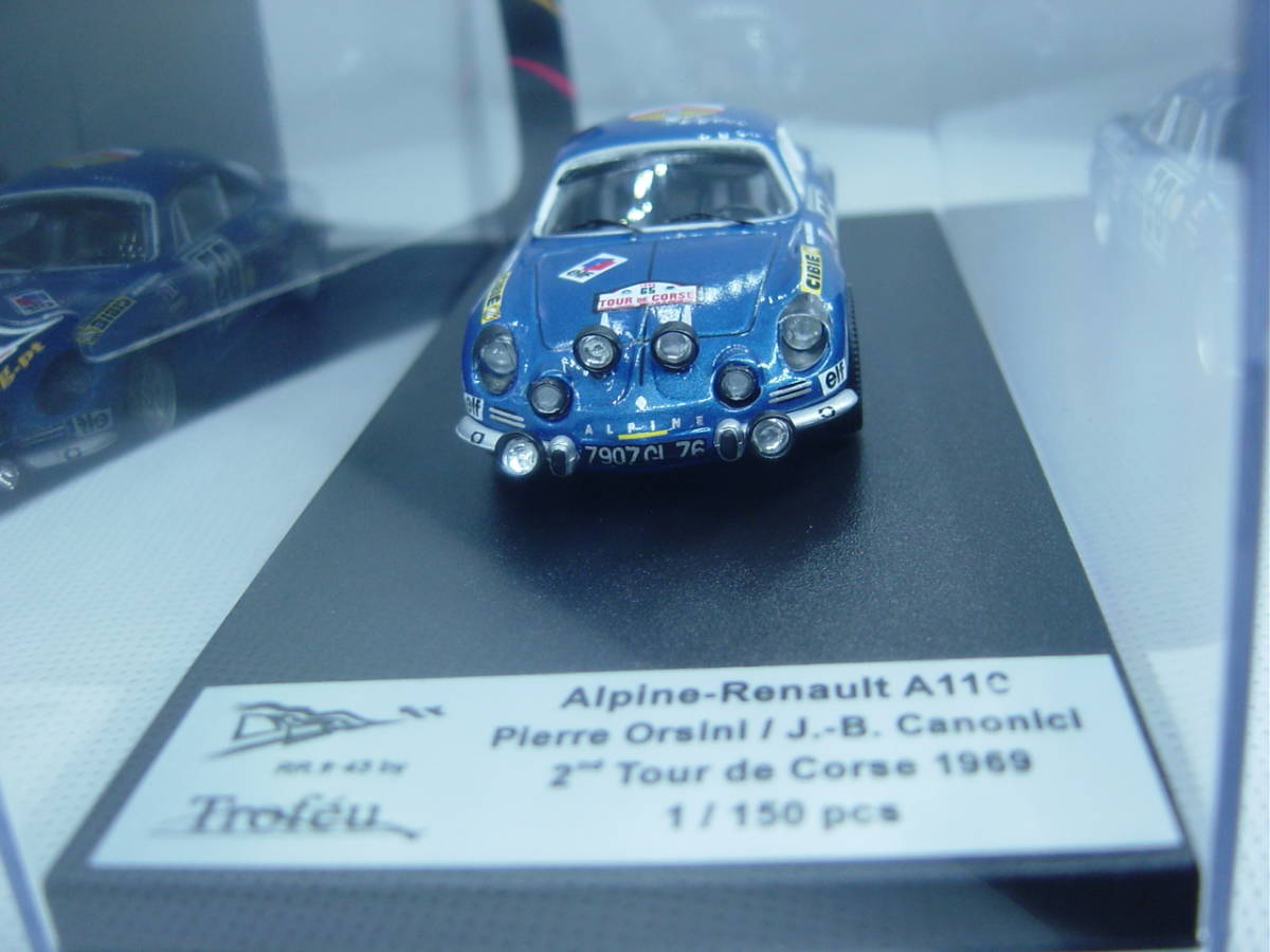 送料350円～ Trofeu 1/43 Alpine-Renault A110 2nd Tour de Corse 1969 #65 Pierre Orsini/j.-B.Canonici アルピーヌ ツール・ド・コルス_画像4