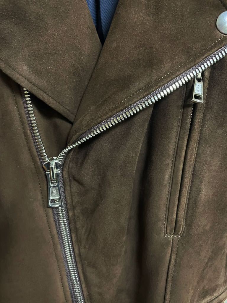 人気大割引 AKM スウェードダブルレザージャケット 革ジャン レザー