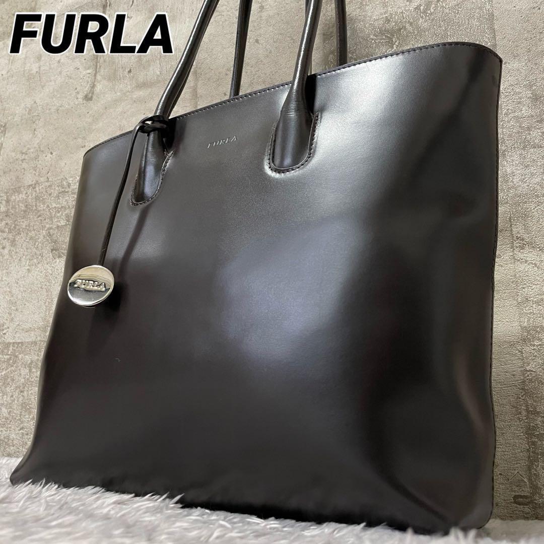 極美品 FURLA フルラ トートバッグ ワンショルダー 肩掛け レザー 革