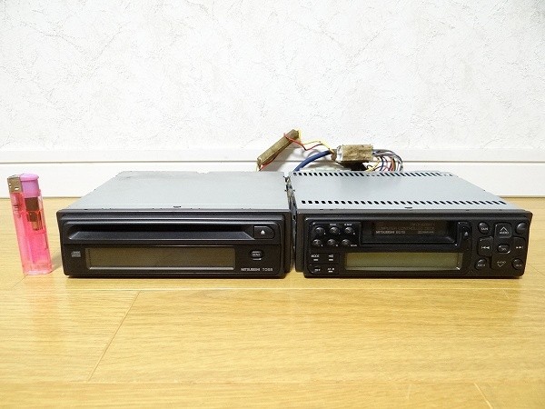  rare Vintage made in Japan Mitsubishi original Car Audio car stereo CD& cassette player CD-7551-KR-2 RH-7512-KR old car GTO that time thing 