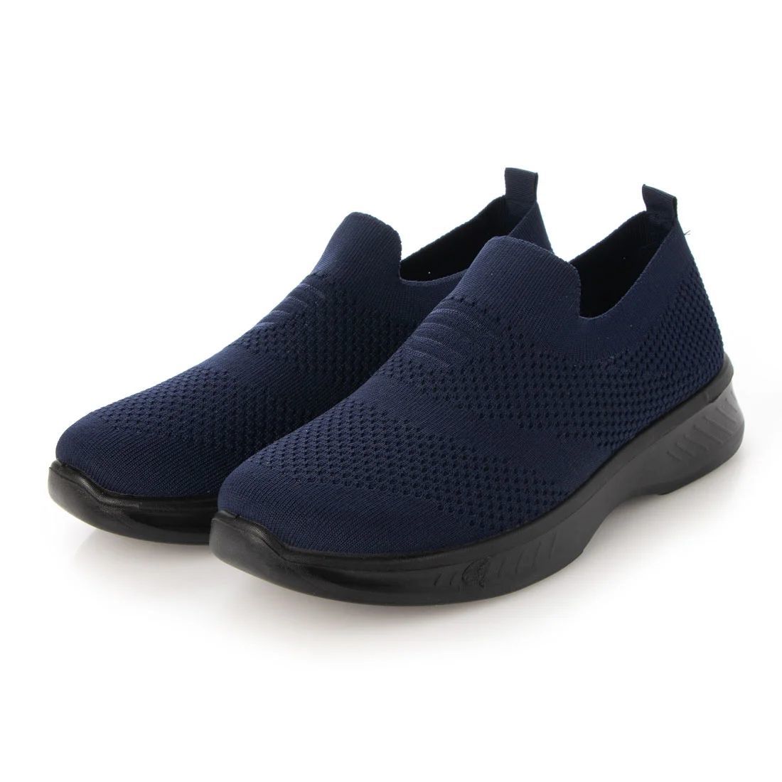  fly knitted sneakers slip-on shoes sneakers new goods [22537-NAV-240]24.0cm walk interior put on footwear 